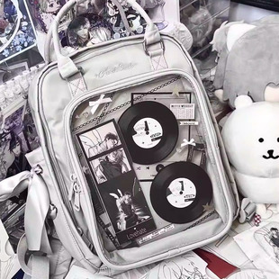 AORDA 学生党外出背包丝带小食量痛包双肩小型书包吧唧20cm遛娃包