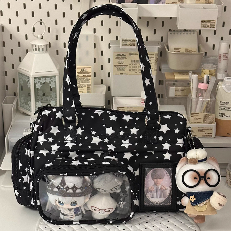 ADRDA 小食量通勤学生党斜挎单肩10cm外出娃包吧唧可拆卸黑色痛包,模玩/动漫/周边/娃圈三坑/桌游,娃包,淘宝优惠券,粉丝福利购,淘宝优惠卷