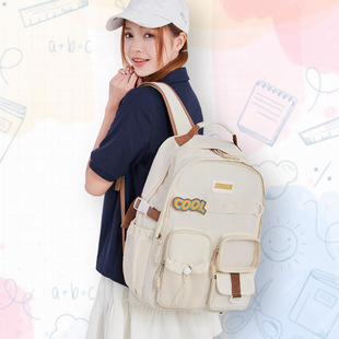 AORDA痛包双肩包女高级感ins小众学生书包旅行外出通勤大容量背包