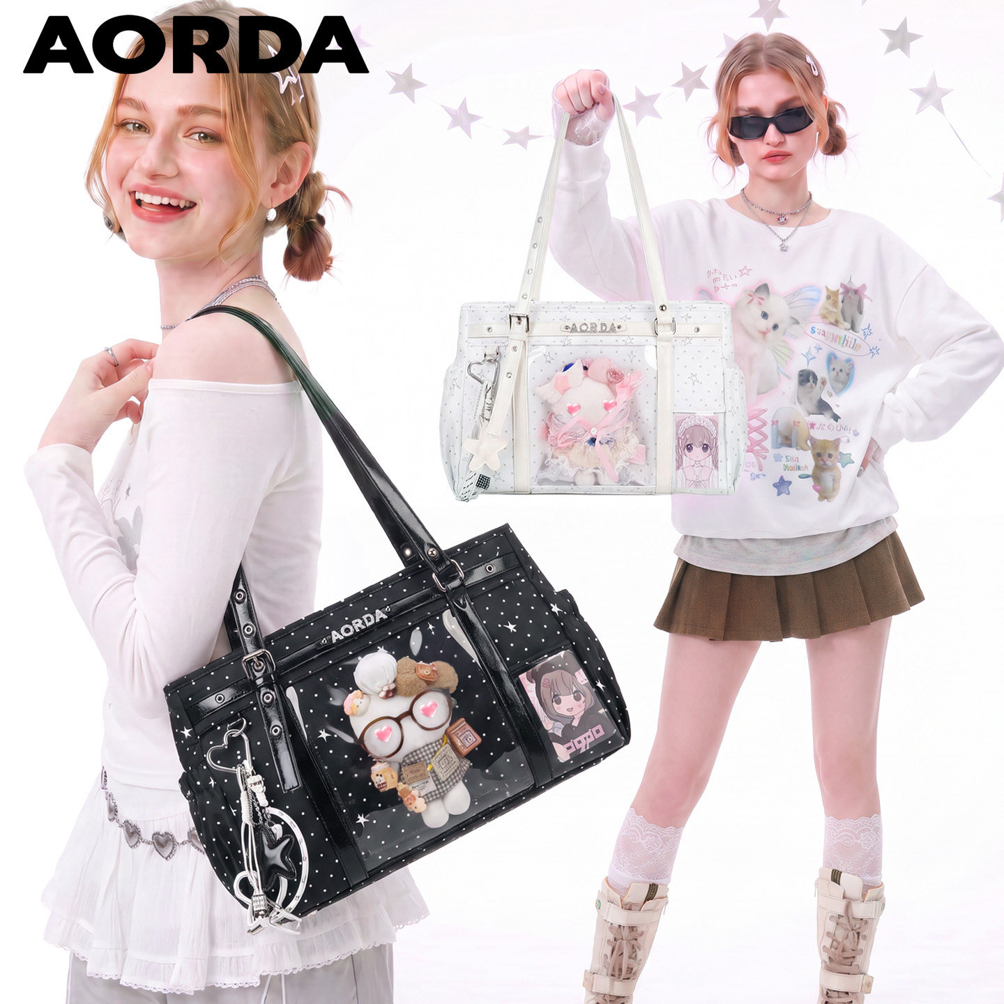 AORDA 小食量痛包大容量单肩托特包追星演唱会暗格包日常通勤娃包