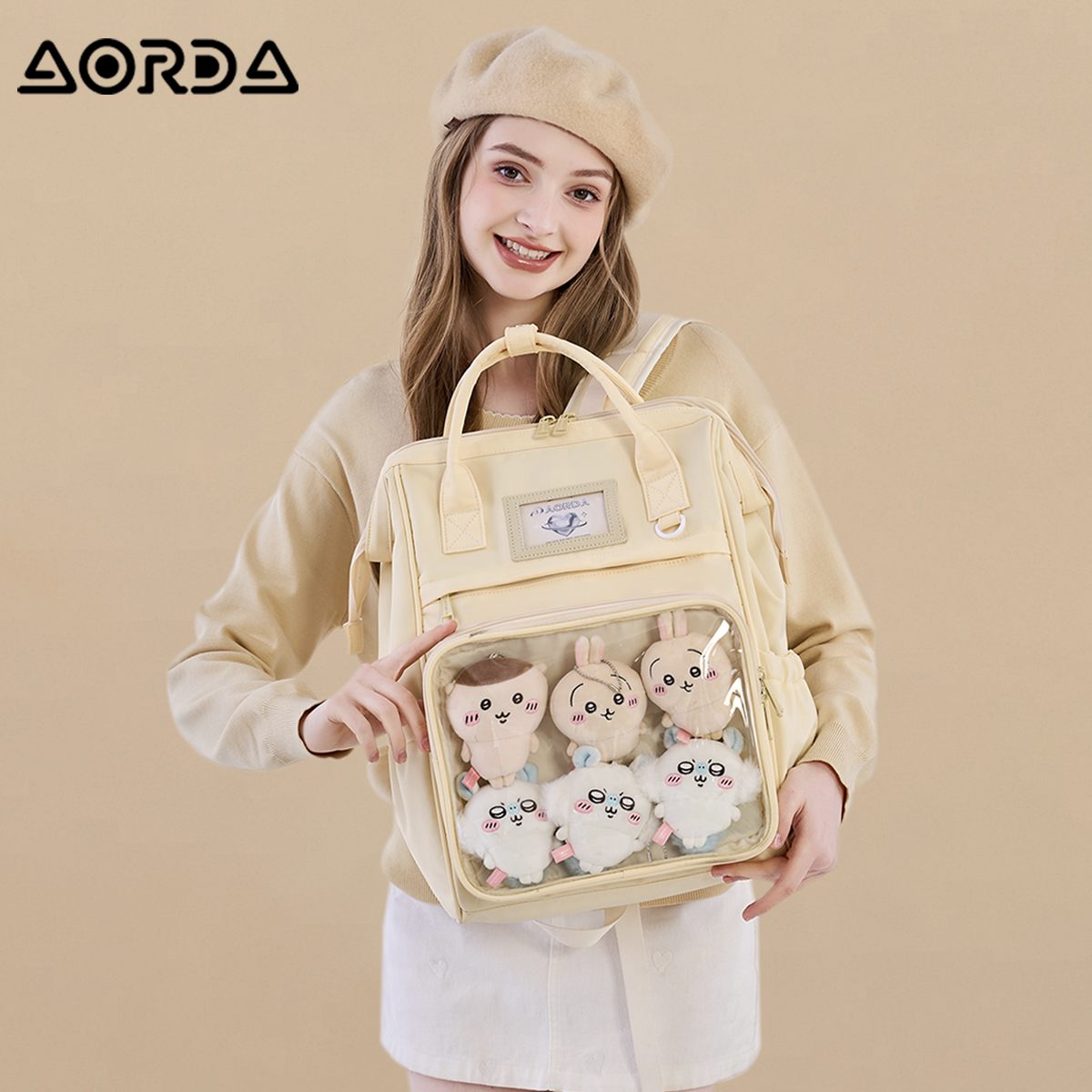 AORDA社畜痛包旅游轻便双肩背包