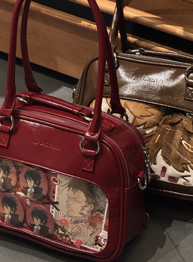 AORDA 三用学生党双肩背包女小食量社畜追星红色痛包单肩斜挎娃包