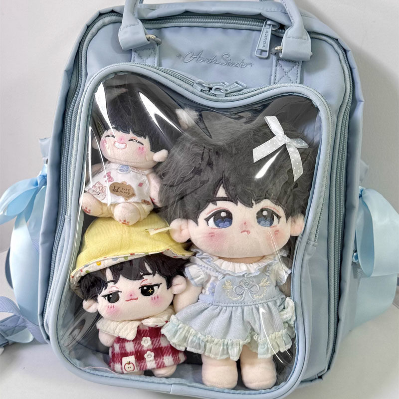 AORDA 日常款小食量丝带韩系痛包吧唧20cm透明遛娃包背包双肩书包,模玩/动漫/周边/娃圈三坑/桌游,娃包,淘宝优惠券,粉丝福利购,淘宝优惠卷