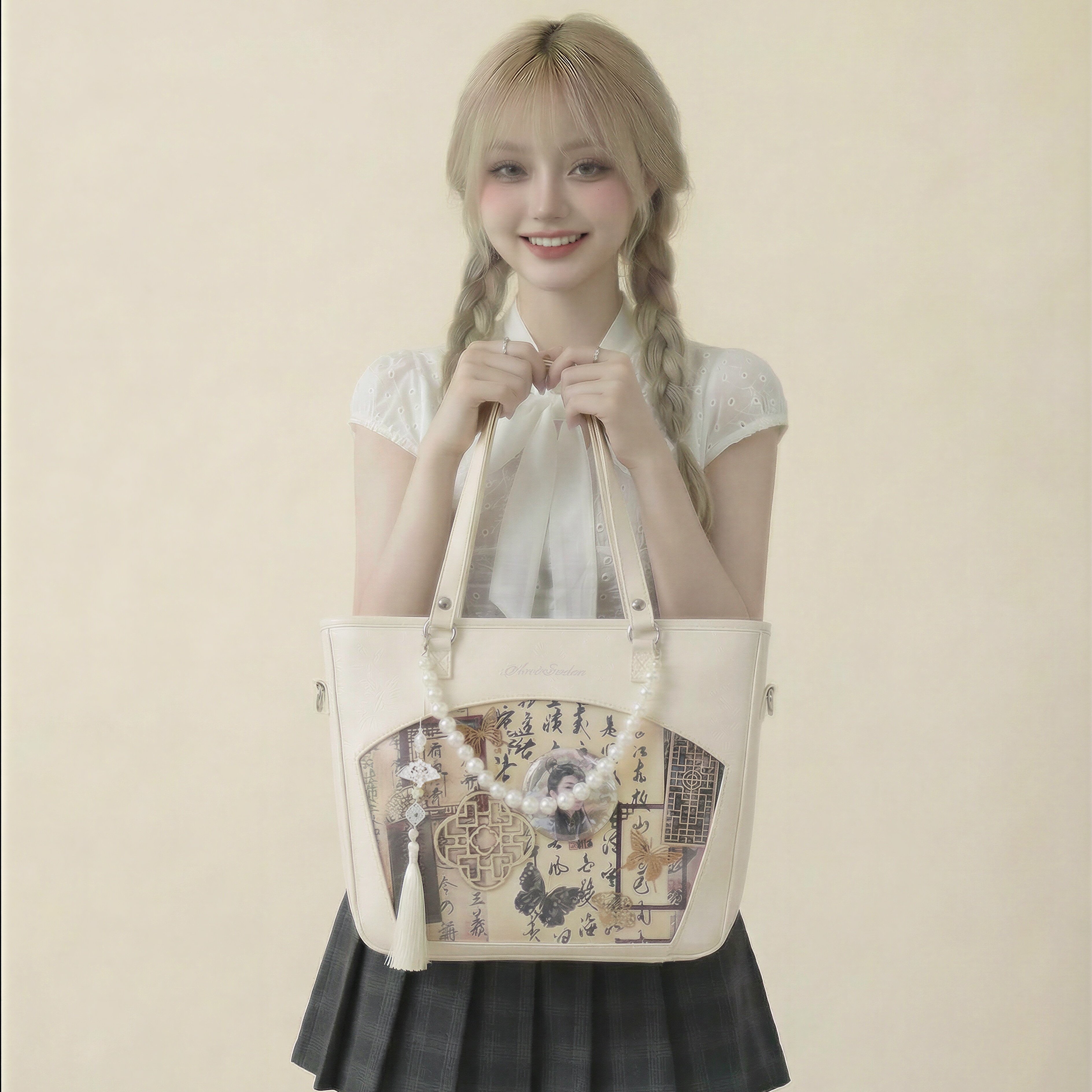 AORDA 日常款小食量黄色痛包外出通勤斜挎单肩吧唧二次元透明娃包,模玩/动漫/周边/娃圈三坑/桌游,娃包,淘宝优惠券,粉丝福利购,淘宝优惠卷