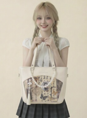 AORDA 日常款小食量黄色痛包外出通勤斜挎单肩吧唧二次元透明娃包