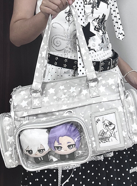 ADRDA 高级感小食量10cm娃包吧唧外出可拆卸灰色痛包通勤斜挎单肩