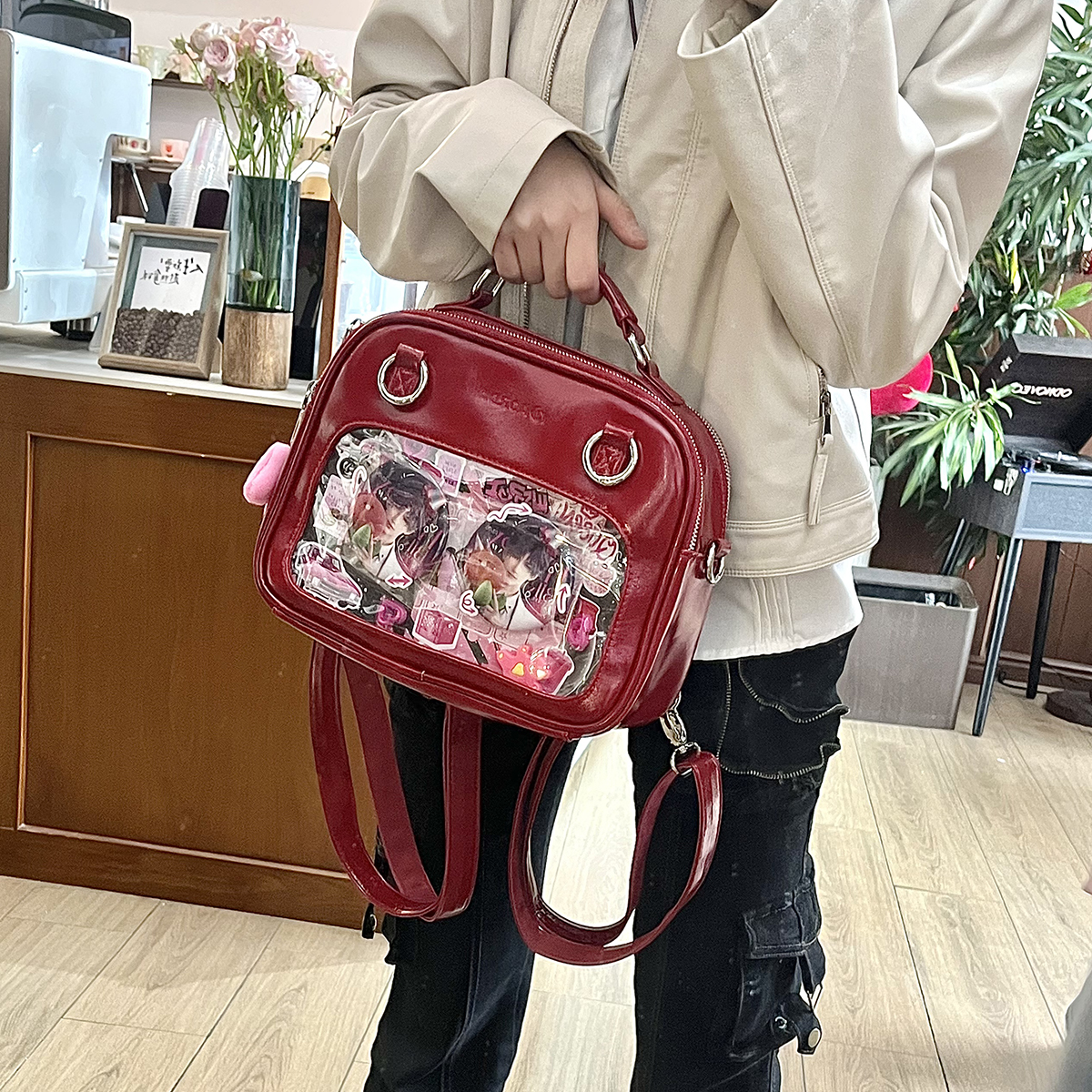 AORDA可爱娃包斜挎双肩背包