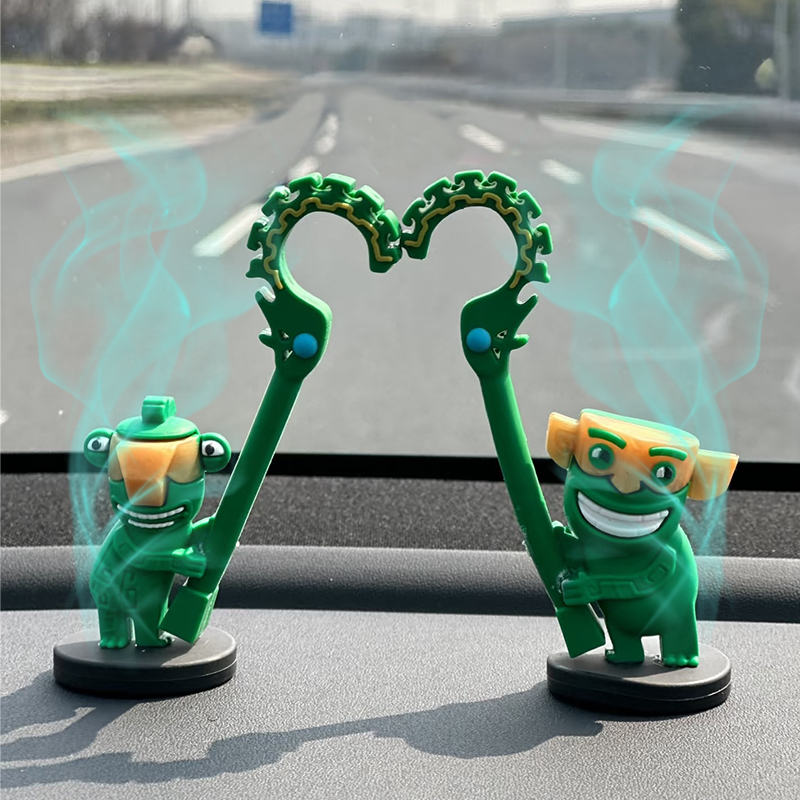 车内饰品摆件结界兽哪吒车载手办卡通公仔汽车中控台车尾车顶装饰