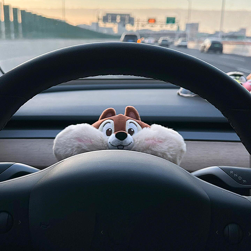 方向盘装饰摆件汽车女士车内时尚公仔车饰奇奇蒂蒂车载可爱