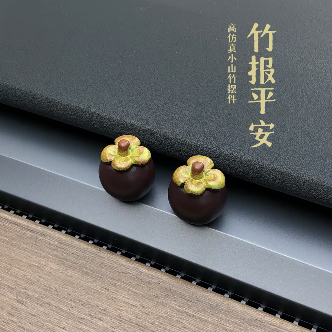 汽车摆件仿真迷你车载小山竹可爱新年礼物屏幕显示中控台装饰品