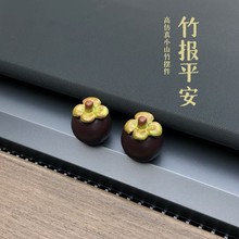汽车摆件仿真迷你车载小山竹可爱新年礼物屏幕显示中控台装饰品