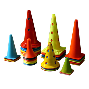 篮球训练障碍物标志桶标志盘篮球绕桩锥桶训练桩筒足球训练器材