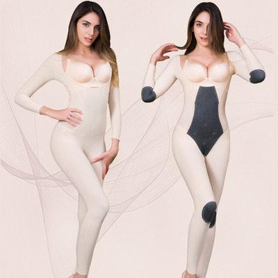 秋冬长袖长裤咖啡因塑身连体衣收腹束腰提臀保暖产后塑形束身内衣