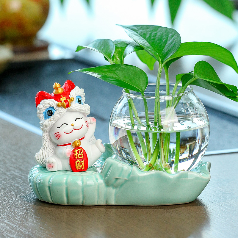 恺帅醒狮招财猫家居办公桌装饰品