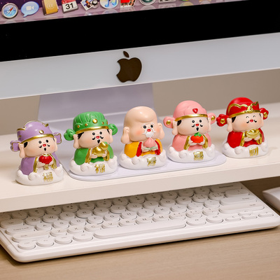 福禄寿喜财小神仙家居桌面小摆件