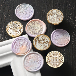 穗迪思1月上新欧式复古火漆印章铜头火漆蜡手账装饰信封封口密封印