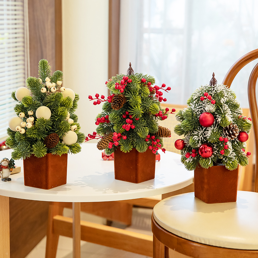 桌面小圣诞树套餐场景布置装饰