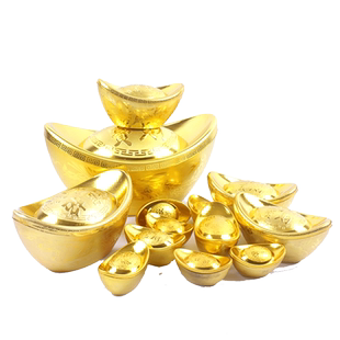 元旦春节新年装饰品金元宝摆件金店珠宝店橱窗场景布置大元宝摆件