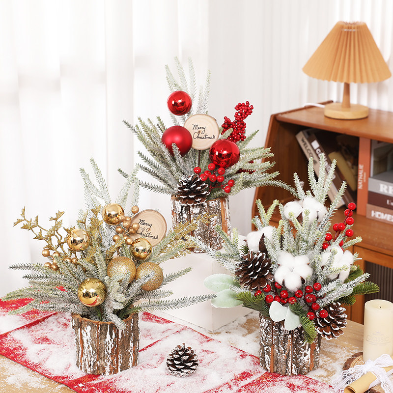 圣诞节装饰品迷你桌面圣诞树套餐