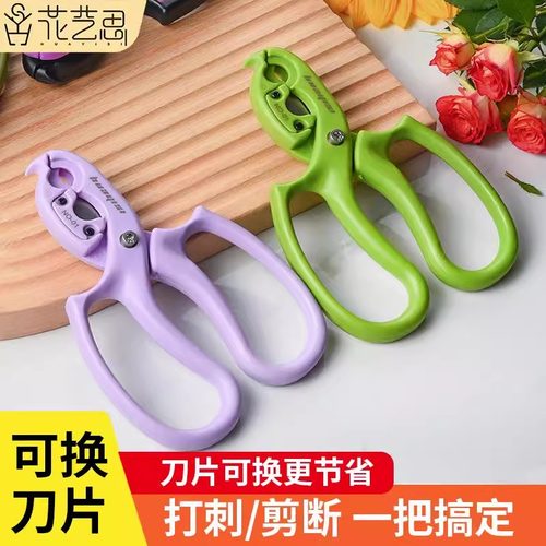可换刀片打刺头部开袋钩园艺剪刀