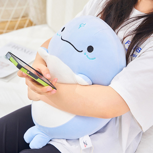 卡通江豚抱枕沙发客厅靠枕办公室睡觉抱枕汽车枕头学生宿舍大靠垫