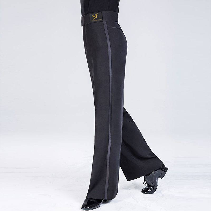 新款男士拉丁舞裤国标舞裤成人现代舞社交舞服秋冬练功摩登舞服装