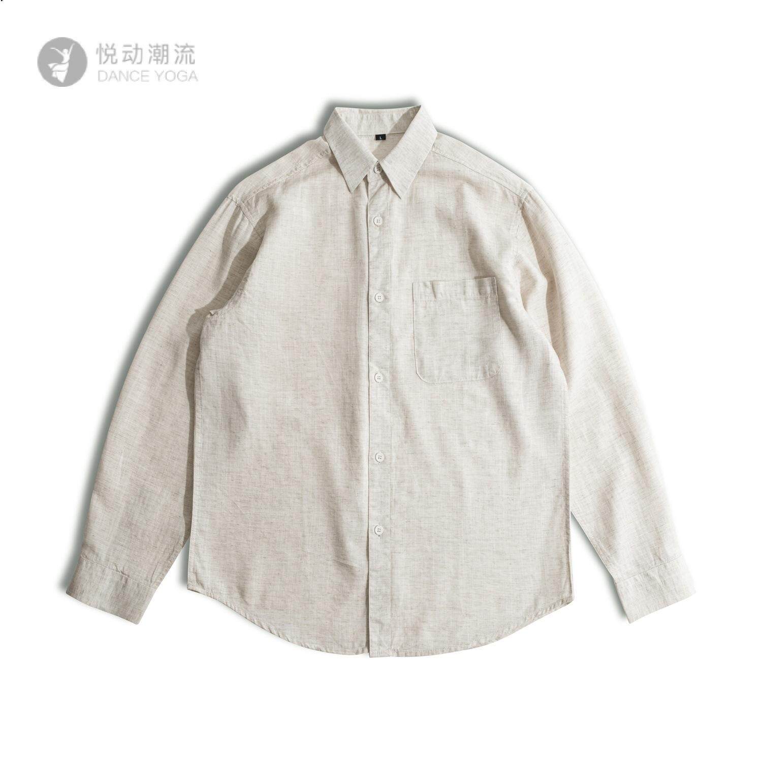 高品质老钱风天丝亚麻26春夏季薄款长袖衬衫男士休闲轻奢衬衣外套