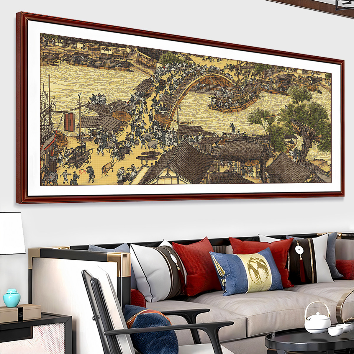 清明上河图十字绣2026新款高级客厅名画大幅风景手工刺绣全景宋版