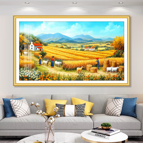 梵高丰收麦田2025新款十字绣客厅