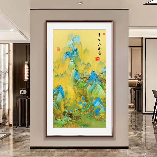 芊虹秀十字绣千里江山图客厅名画