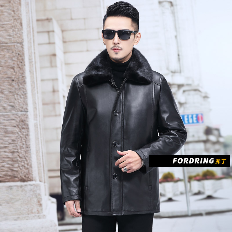 海宁真皮皮衣水貂内胆大衣