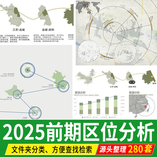 城市规划景观竞赛风灰调小清新前期区位分析图psd源文件ps素材