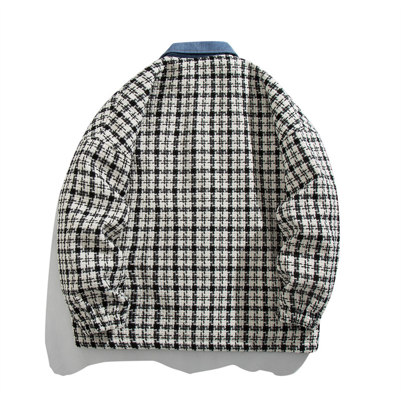 2024冬季新款男士日系格子棉衣外套加棉潮牌棉服MY2166-P100,男装棉衣,电商C309B
