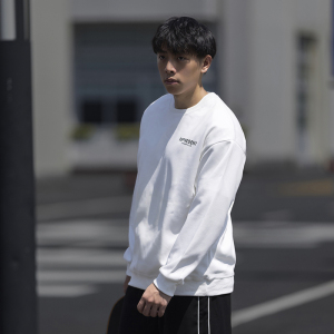 WY7713-P35简约字母卫衣男圆领外套初春新款美式潮牌宽松长袖上衣图片