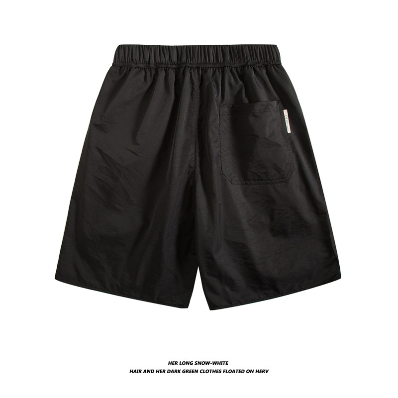 C309B-K008-P40白底平铺2024夏季新款潮流工装黑色速干五分短裤,男装休闲裤,电商C309B