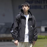 WT033-P75春装连帽男潮牌工装登山防晒服宽松百搭休闲夹克上衣，男装夹克，电商C309B