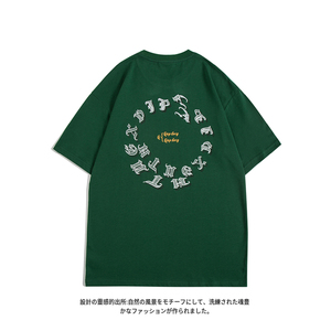 2024夏装新款白底平铺日系卡通个性印花纯棉短袖T恤C309BT3022P25图片