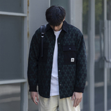 2024秋冬新款男士字母刺绣翻领撞色宽松百搭夹克外套男3120-P95，男装夹克，电商C309B