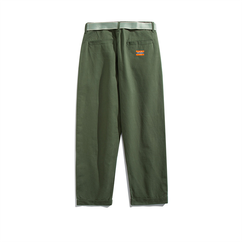 K138-P45山系Pants日式复古做旧水洗裤休闲宽松腰带微锥罗卜裤,男装休闲裤,电商C309B