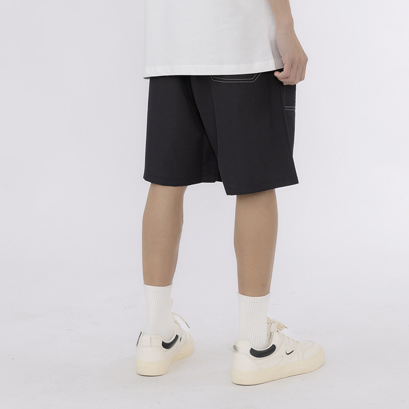 C309B-K006-P302024夏装男士透气休闲工装五分短裤沙滩裤黑色男,男装休闲裤,电商C309B