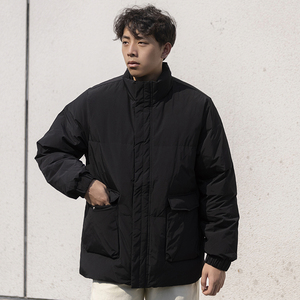 80%绒冬季新款纯色基础简约羽绒服潮牌加厚保暖外套 QY6626-P195图片