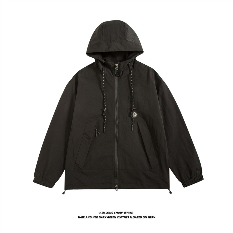 WT033-P75春装连帽男潮牌工装登山防晒服宽松百搭休闲夹克上衣,男装夹克,电商C309B