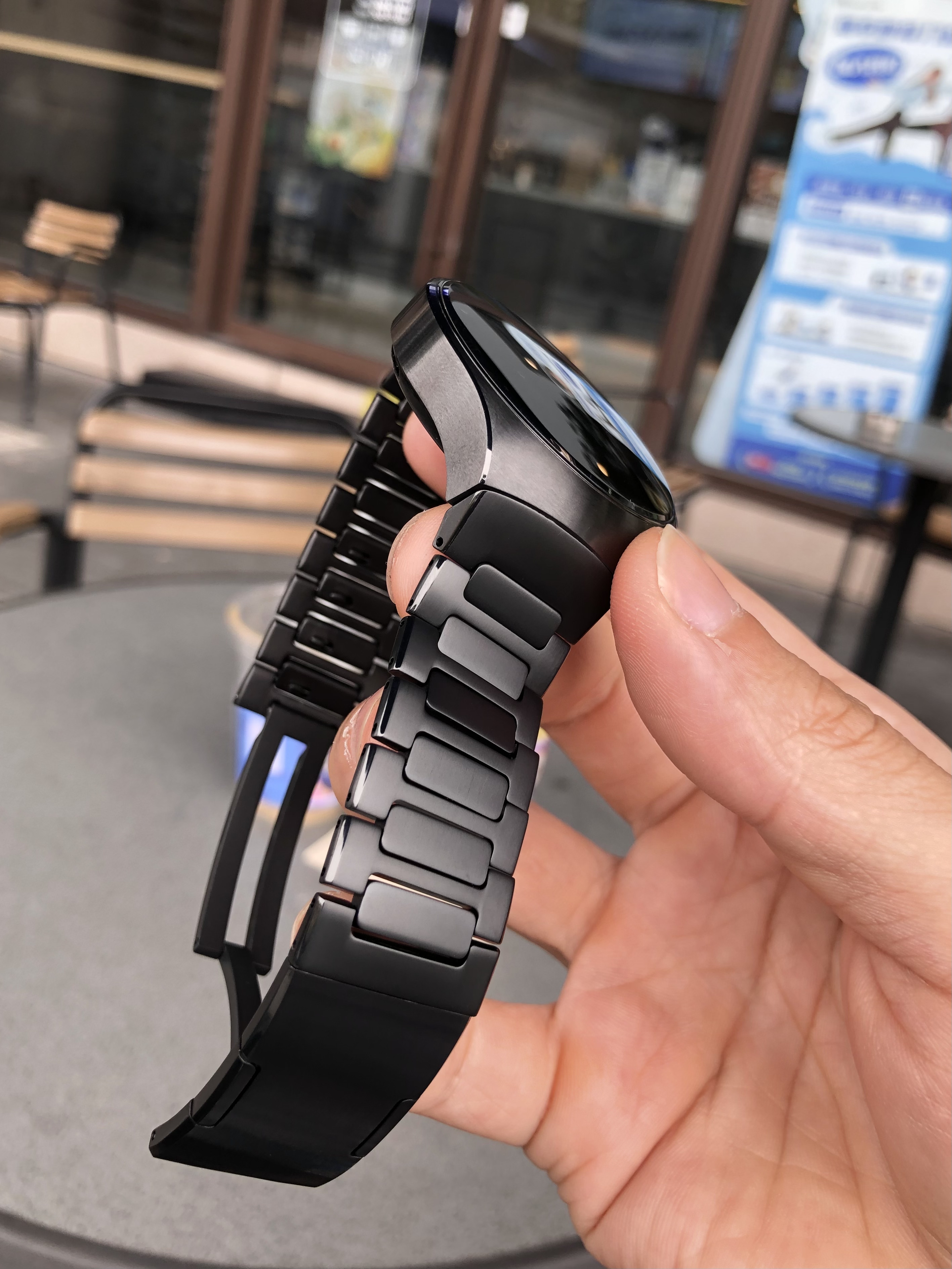 弧形按键接口watch5钛合金表带