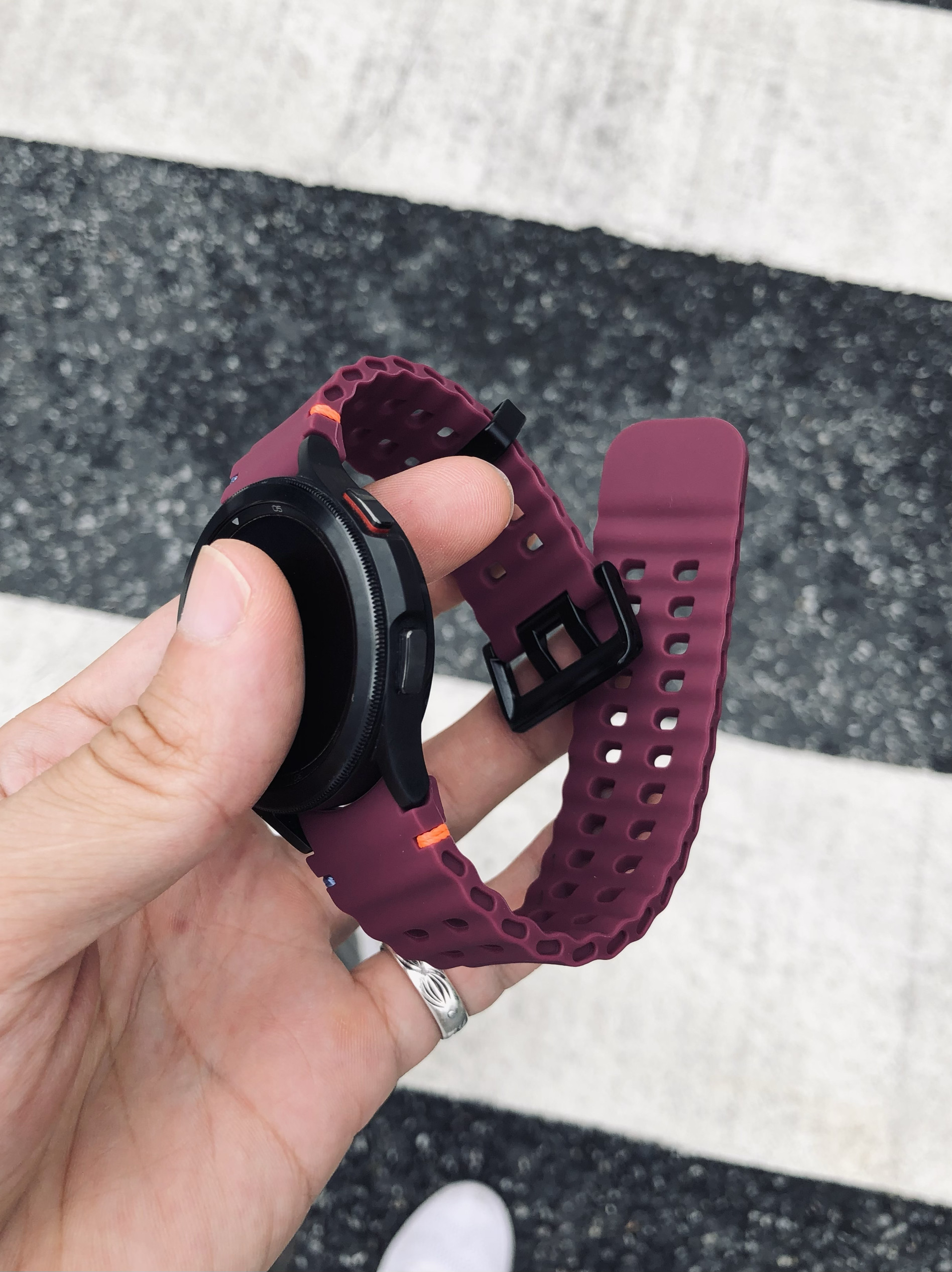 卡客风暴 双针扣适用三星手表watch7表带6c硅胶透气4夏天5pro新款