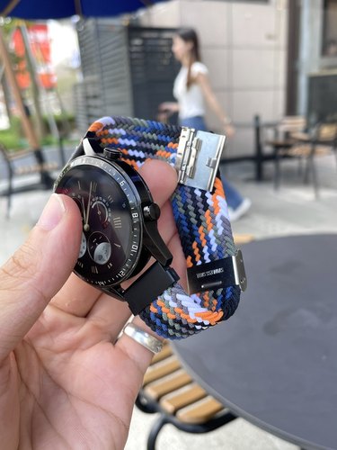卡客 适用华为手表GT234表带针织弹力watch3卡扣小米vivo编织表带