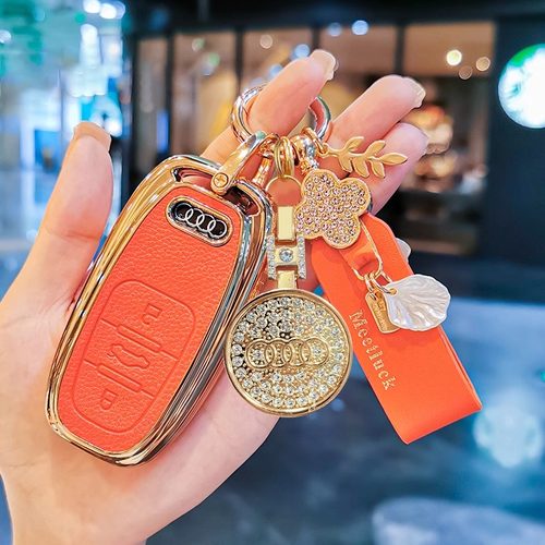 奥迪A4L钥匙套Q5L/A5/Q7/A6L/TTS/Q5/A4/A3/A7/A8L车高档包壳扣女
