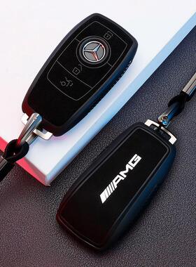 适用于奔驰车钥匙套e300l C260LC200LA200LE260GLC软全包保护壳扣