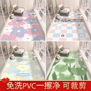 阳台pvc地垫免洗一抹净卡通玩耍儿童房入门地垫耐磨定制卧室客厅