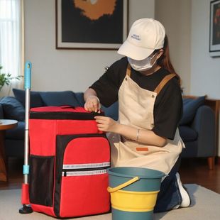 家政养老家电清洗维修家政服务开荒保洁大容量工具包立体双肩背包