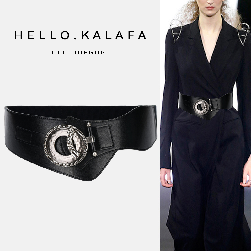 松紧腰封束腰装饰裙子懒人腰带女